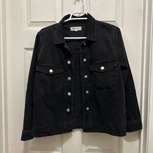 Madewell denim jacket/shacket 
Size M
Black
100% cotton
